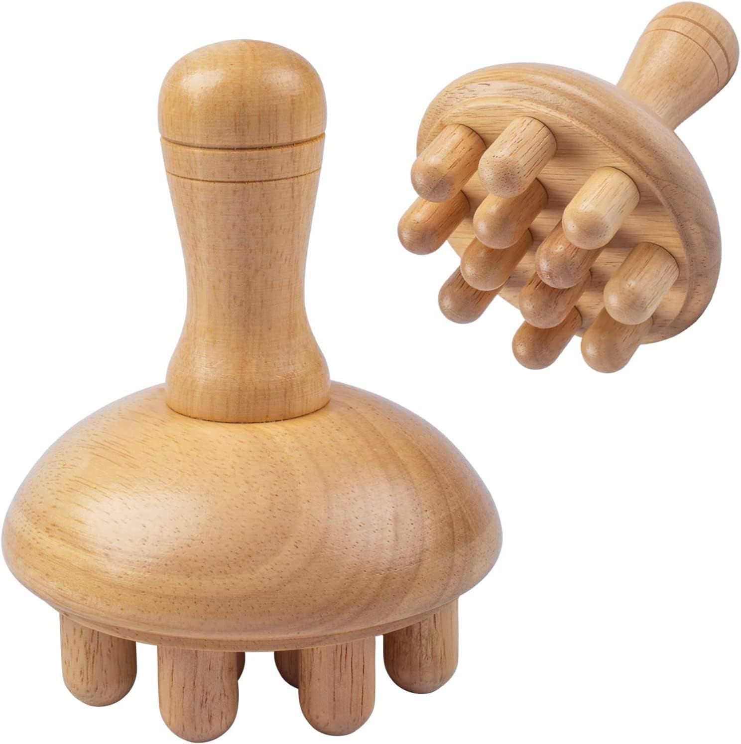 7b5dd497-887d-4098-86bc-e9970939faee Wooden mushroom shaped massager - Image 1