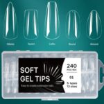 Soft Gel tips 240 pcs (5 styles)
